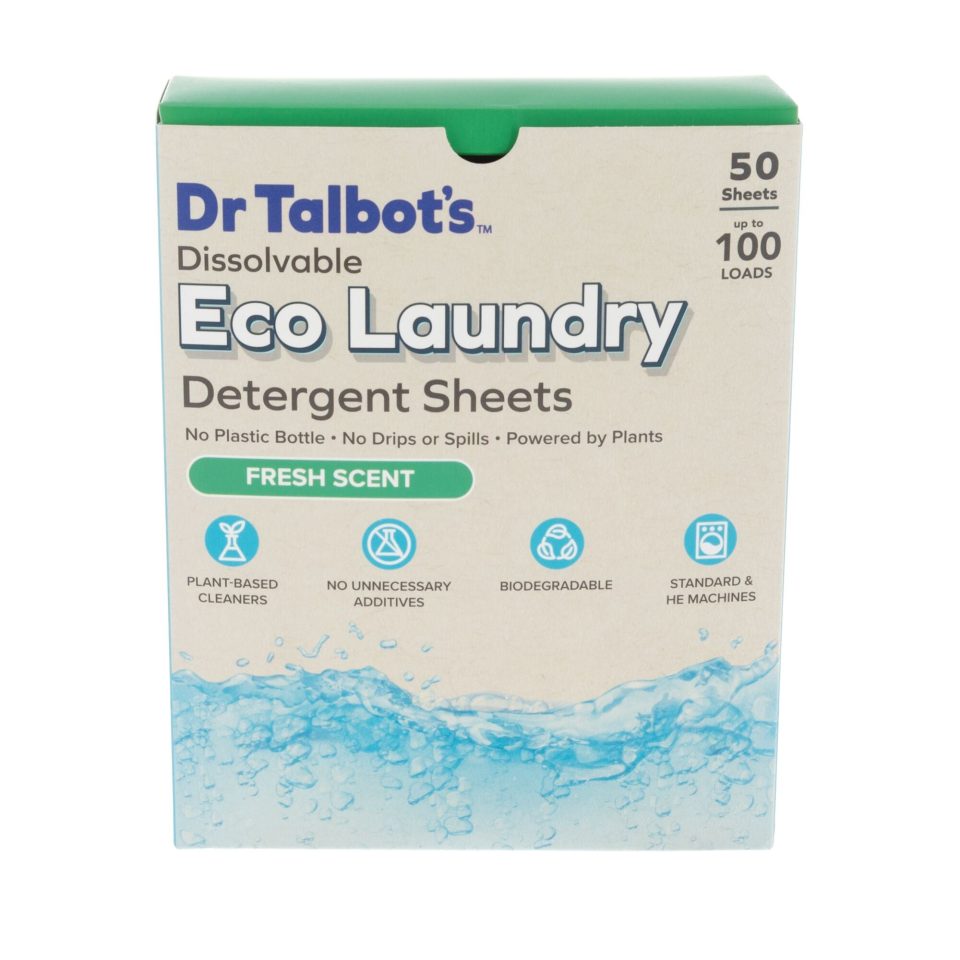 Dissolvable Eco Laundry Detergent Sheets | Fresh Scent (50-Count)