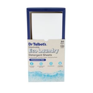 Dissolvable Eco Laundry Detergent Sheets | Fragrance Free (50-Count)